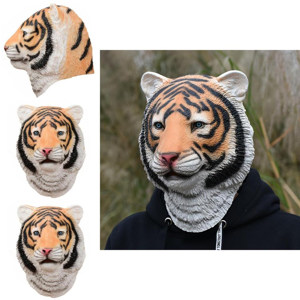 Забавная маска тигра, изготовленная из высококачественного латекса для праздничных мероприятий
