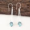 Sky Blue Topaz Gemstone 925 Sterling Silver Dangle Drop Daughter Gift Earrings EE-136-1