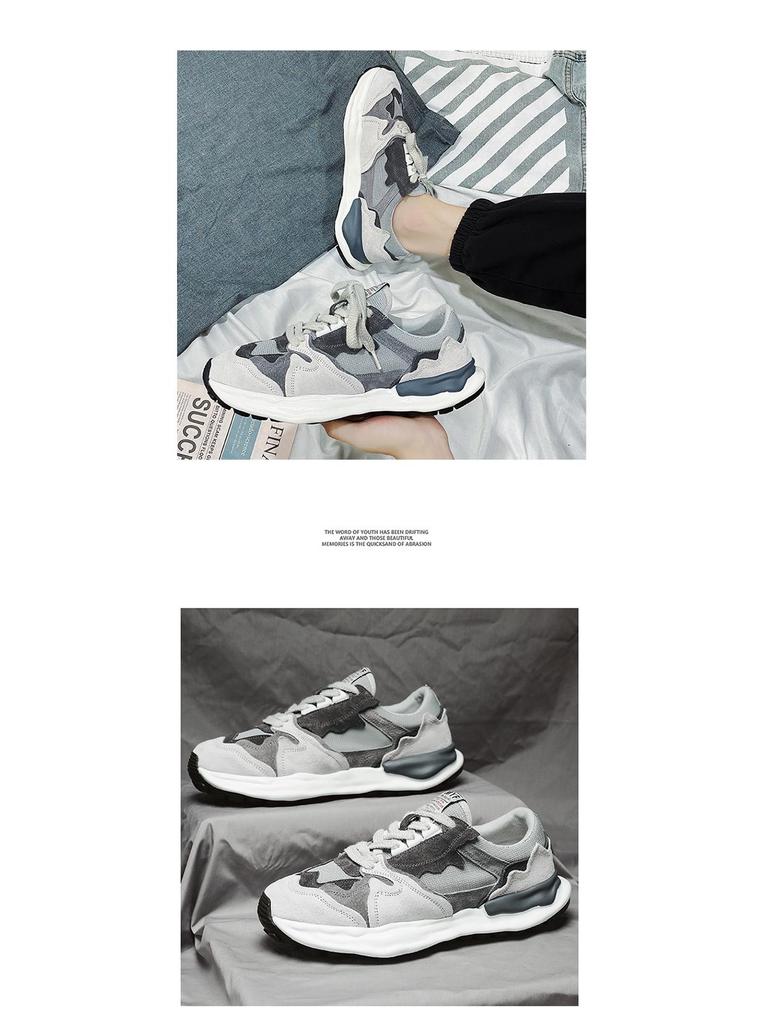 Мужские модные дышащие кроссовки в стиле ретро: Повседневная модная обувь на толстой подошве