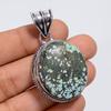 Immaculate Top Grade Qualite 100% Natural Tibetan Turquoise Oval Shape Vintage Handmade Jewelry 925 Steling Silver Pendant 1.8" WSJ-4909