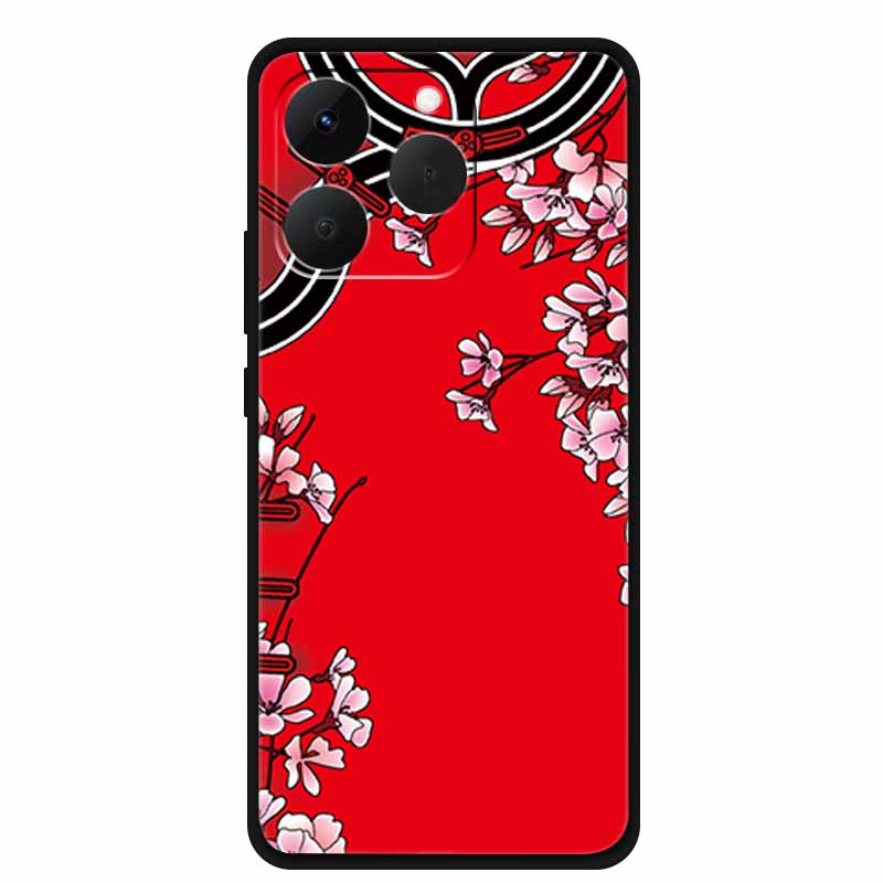 Case For OPPO Realme 15T Embossed Blossoms Funda 3D Relief Flowers Coque Silicone Soft Phone Cover For Realme 15 T 5G Bumper