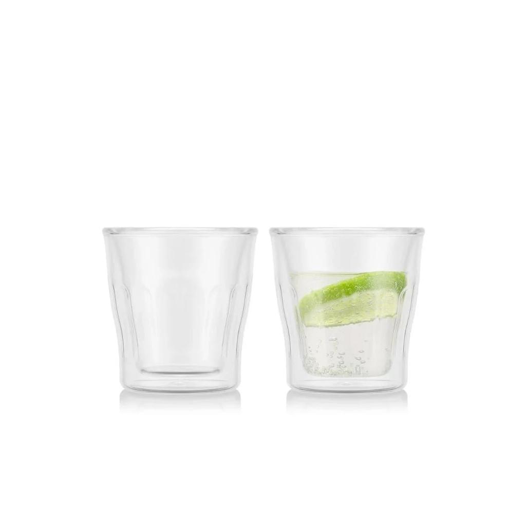 COPENHAGEN Set of Insulates Hot or Cold and Freezer Authentic BODUM® Double-Walled Glasses, 90ml, 2, Drinks, Double-Walled, Heat-Resistant, Microwave,
