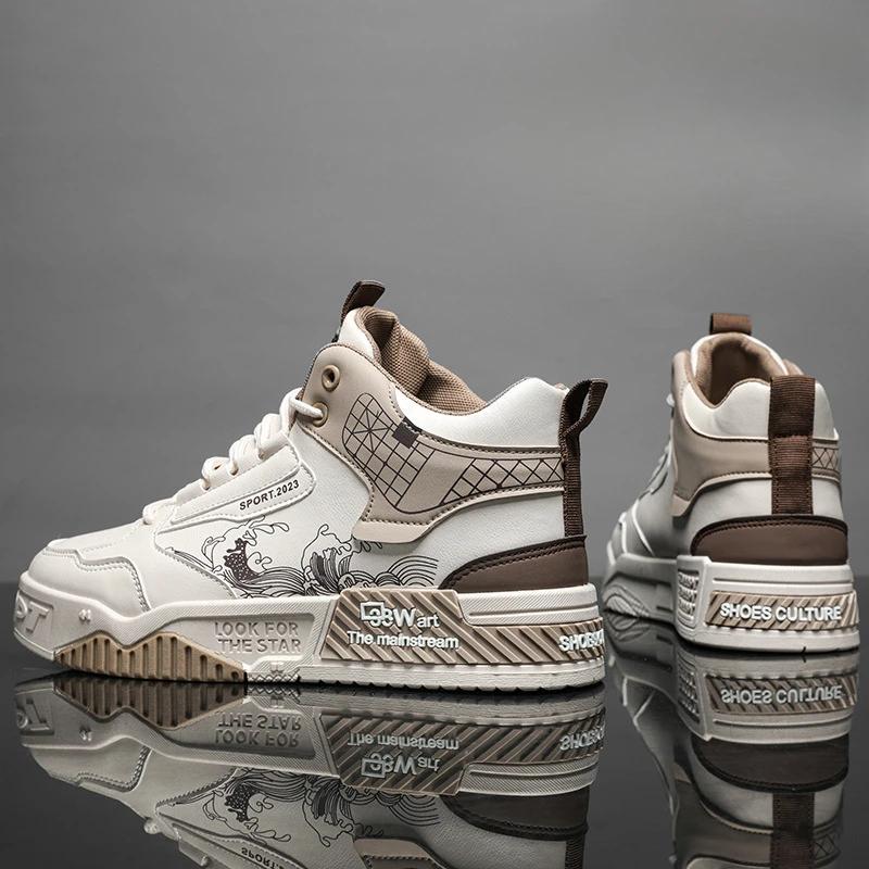 Модная дизайнерская обувь для мужчин. Повседневные кроссовки на платформе. Двухцветные кроссовки на шнуровке. Модные студенческие кроссовки. Мужские вулканизированные кроссовки Tenis Masculino.