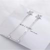 Women Five-pointed Star Female Ear Studs Korean Style Earrings Ear Chain Earrings Star Ear Studs