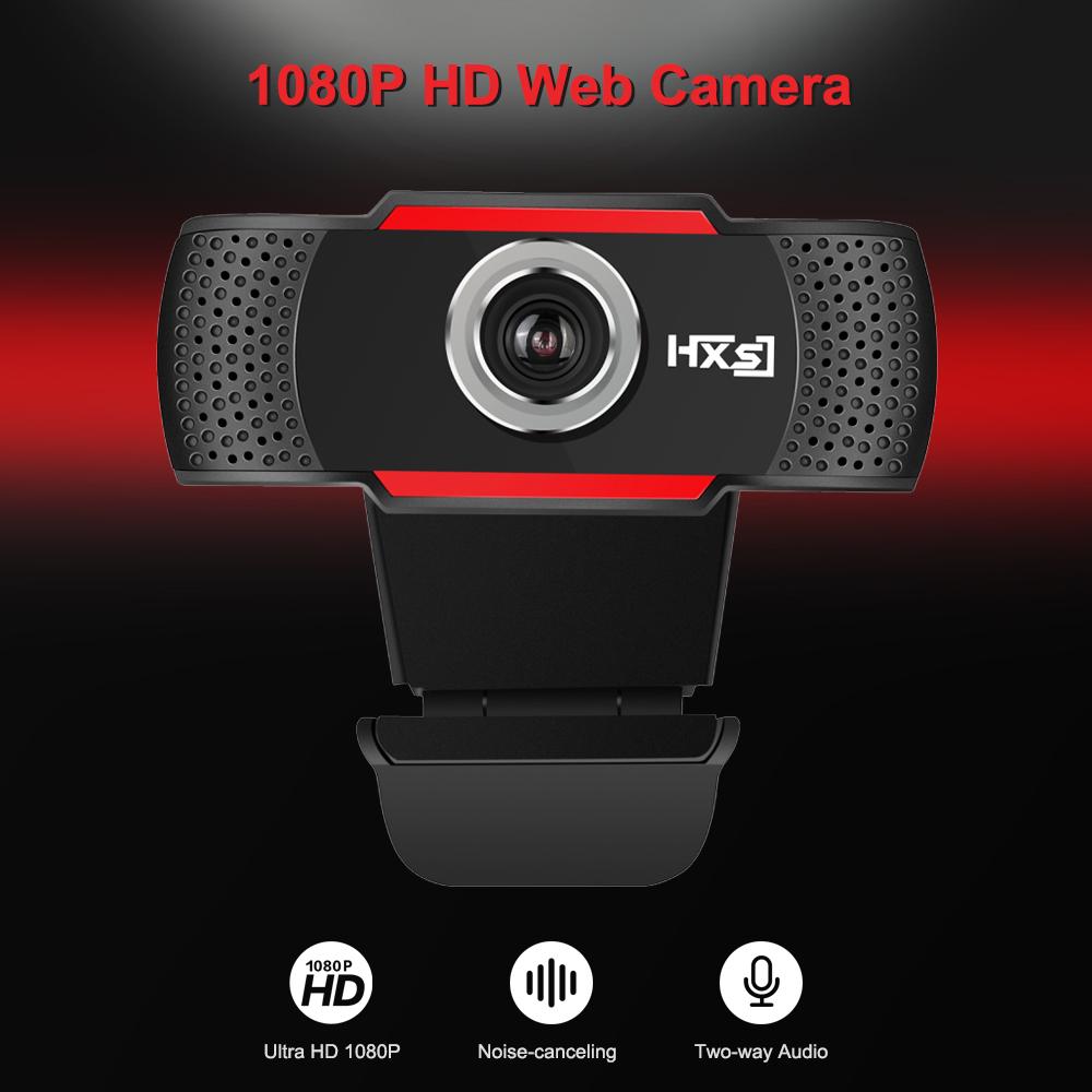 Веб-камера HXSJ Камера для компьютера и ноутбука 1080P для конференц-видеозвонков, прямых трансляций, с шумоподавлением, ручной зум