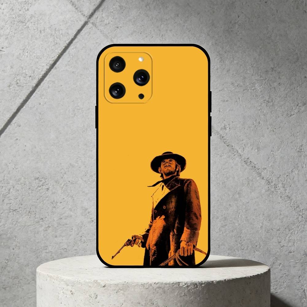 Чехол для телефона C-Clint Eastwood Силиконовый черный Мягкий Для IPhone 17,16,15,14,13,12,11,SE,Plus Pro Max