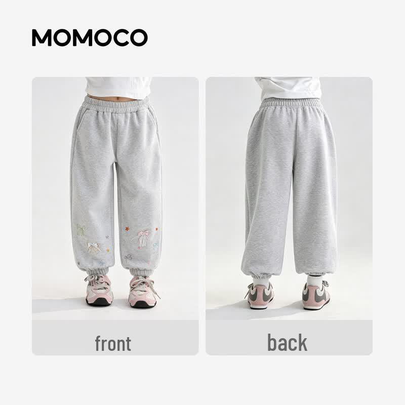 Модные вязаные спортивные штаны для девочек MOMOCO