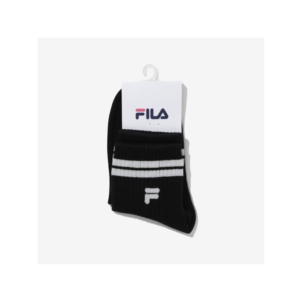 [Fila Kids] F Logo Long Neck Socks  Fk3scF5350x Blk  q0zFk3scF5350xBlk