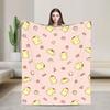 Pink Pom Pom Purin Cartoon Blanket  Flannel Awesome Warm Throw Blanket for Bed Sofa Spring/Autumn,