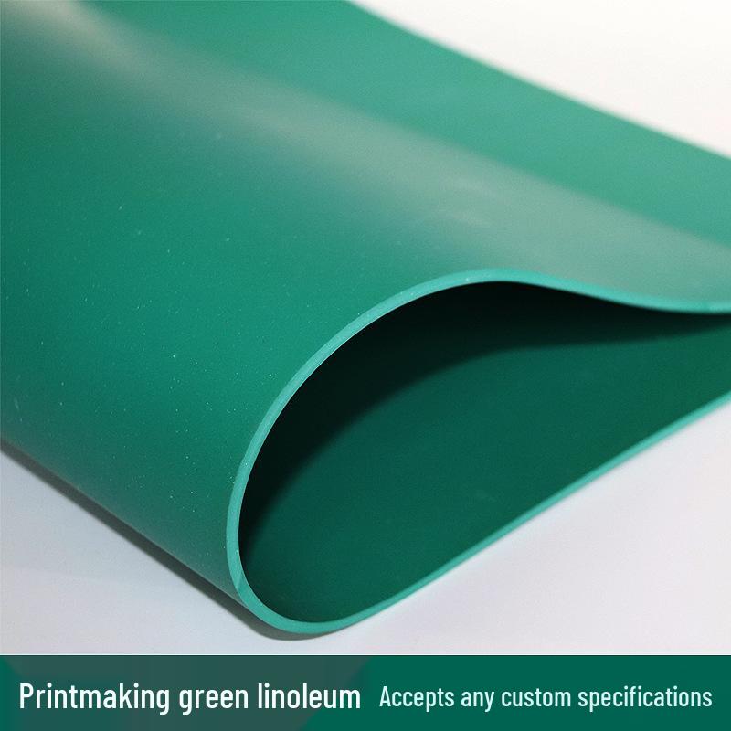 Green Soft Rubber Engraving Plate for Printmaking - Multi-Specification DIY Rubber Plate