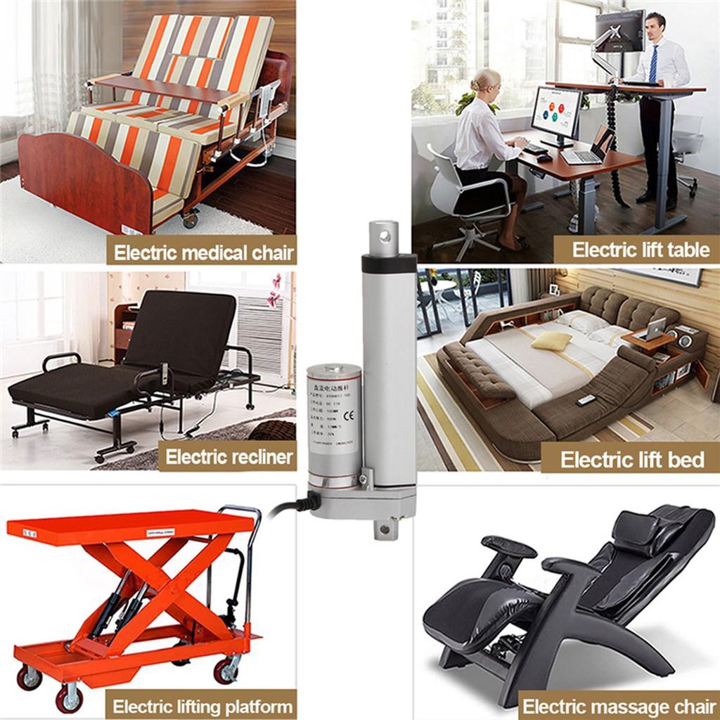 Линейный привод с электродвигателем постоянного тока 12 В, подъемник IP54 400N 12 В 25 мм/с для самокатов, одноколесных велосипедов