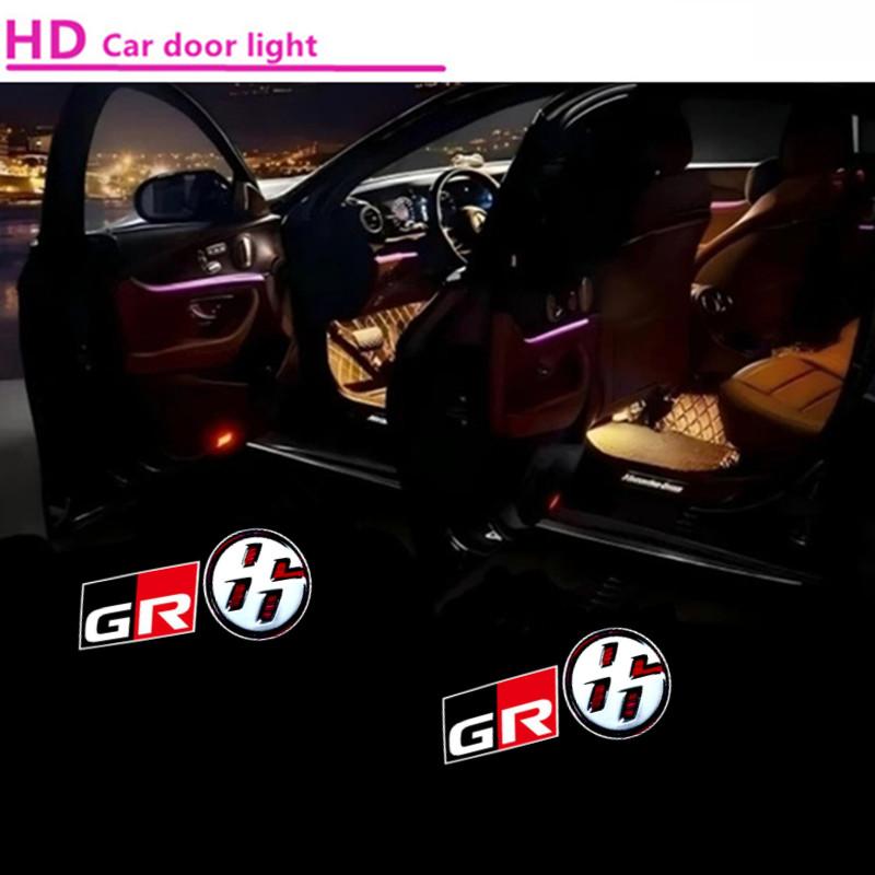 WFCA9 2pcs AE86 LED Car Door Logo Projector Light For Toyota AE86 GT86 FT86 GTS Car Styling AE86 Welcome Light Toyota Courtesy Light