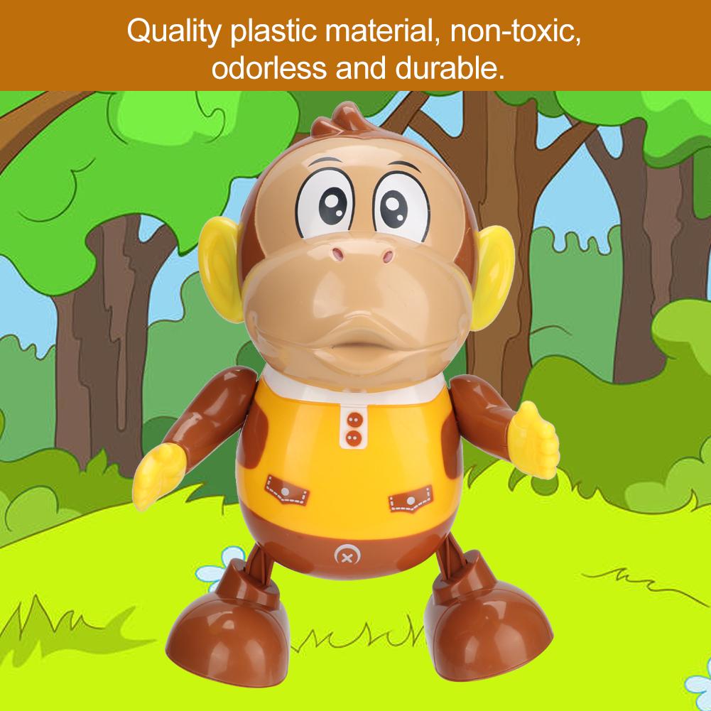 Electric Kid Toy Dancing Swinging Cartoon Monkey Light Music Robot Children Entertainment