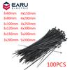 Self-locking Plastic Nylon Tie 100 PCS Black 5X300cable Tie Fastening ring3X200 Cable Tie Zip Wraps Strap Nylon Cable Tie Set