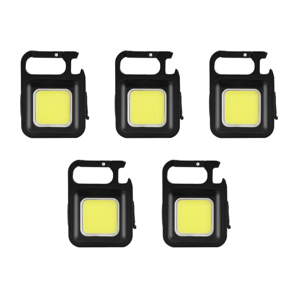 XPE Pocket Work Light 1000LM COB LED Mini Keychain Light USB Rechargeable Flashlight IPX4 Waterproof for Outdoor Hiking Camping