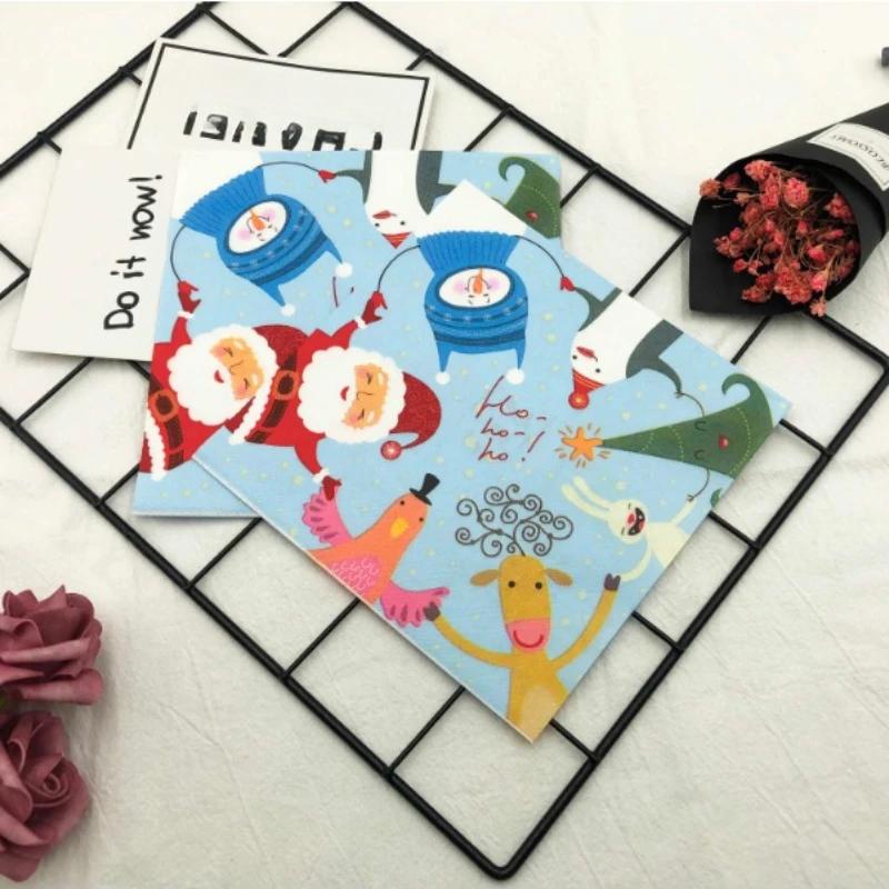 20 шт./упак. 33*33 см 2-слойные одноразовые салфетки для вечеринок с рождественским узором