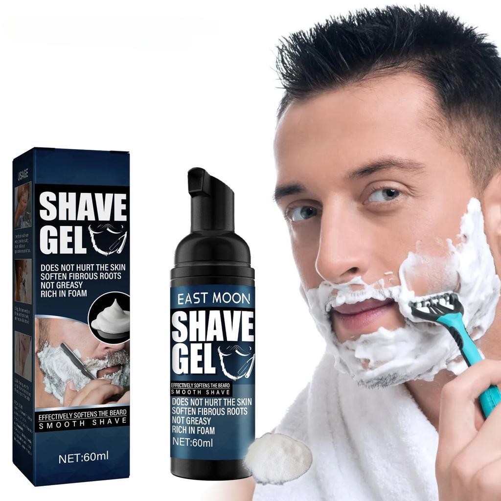 1 шт. крем для бритья с 60 мл мужская пена для бритья мягкая, освежающая, чистая и смягчающая пена для бороды крем для бритья
