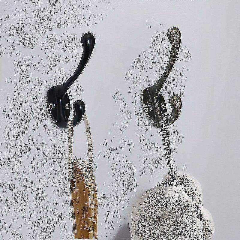 Coat Hook 6 Pieces Vintage Metal Coat Hooks Coat Rack Retro Hook For Hat Clothes Wall Hooks With Bronze Screws One Size - PJ