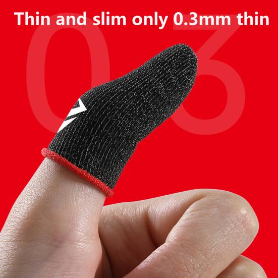 XIMUDED Gaming Finger Sleeves Anti-slip Sweatproof Ultra-thin Touch Screen Gloves Fingertip Cover for Mobile Game