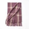 Winter New Plaid Scarf Printed Tassel Imitation Cashmere Scarf Fashionable Sweet Shawl Mid Length Thick Warm Scarf