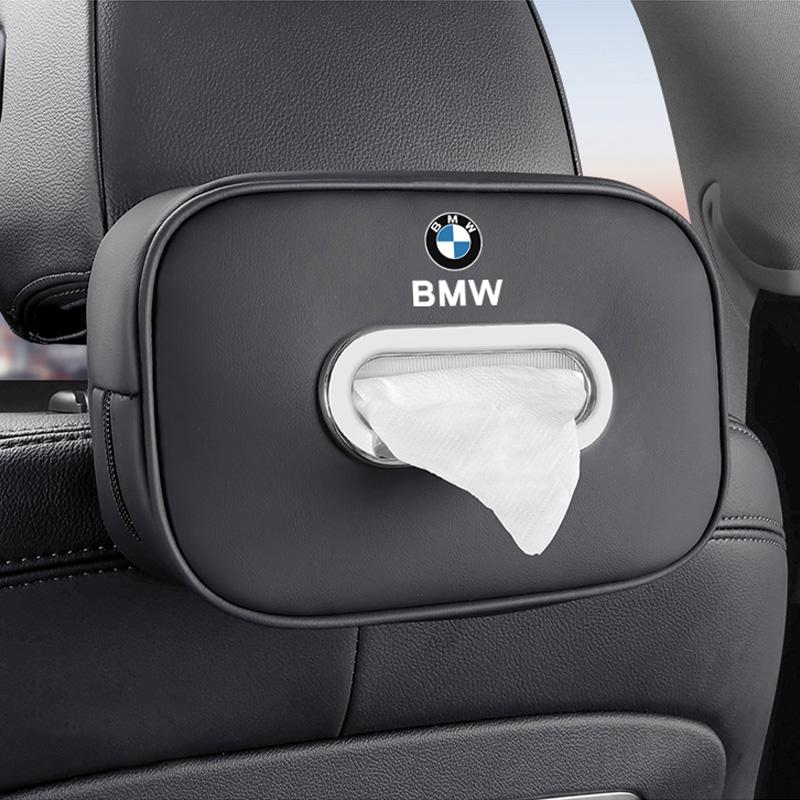 Car Tissue Box Leather Tissue Storage Bag For BMW E46 E60 E90 E39 E87 E36 E92 E70 E91 X3 X5 X1 X2 X4 X6 X7 E28 Keychain