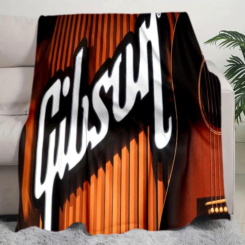 Guitar Print Blanket Soft Comfortable All Seasons Suitable Sofa Office Nap Travel Birthday Gift Christmas Present