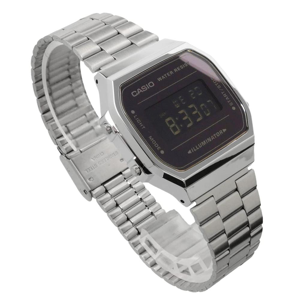 Casio Цифровые часы Vintage Series Kids Silver x Black Overseas Model [Casio] A168WEM-1 Мужские Женские [Товар]