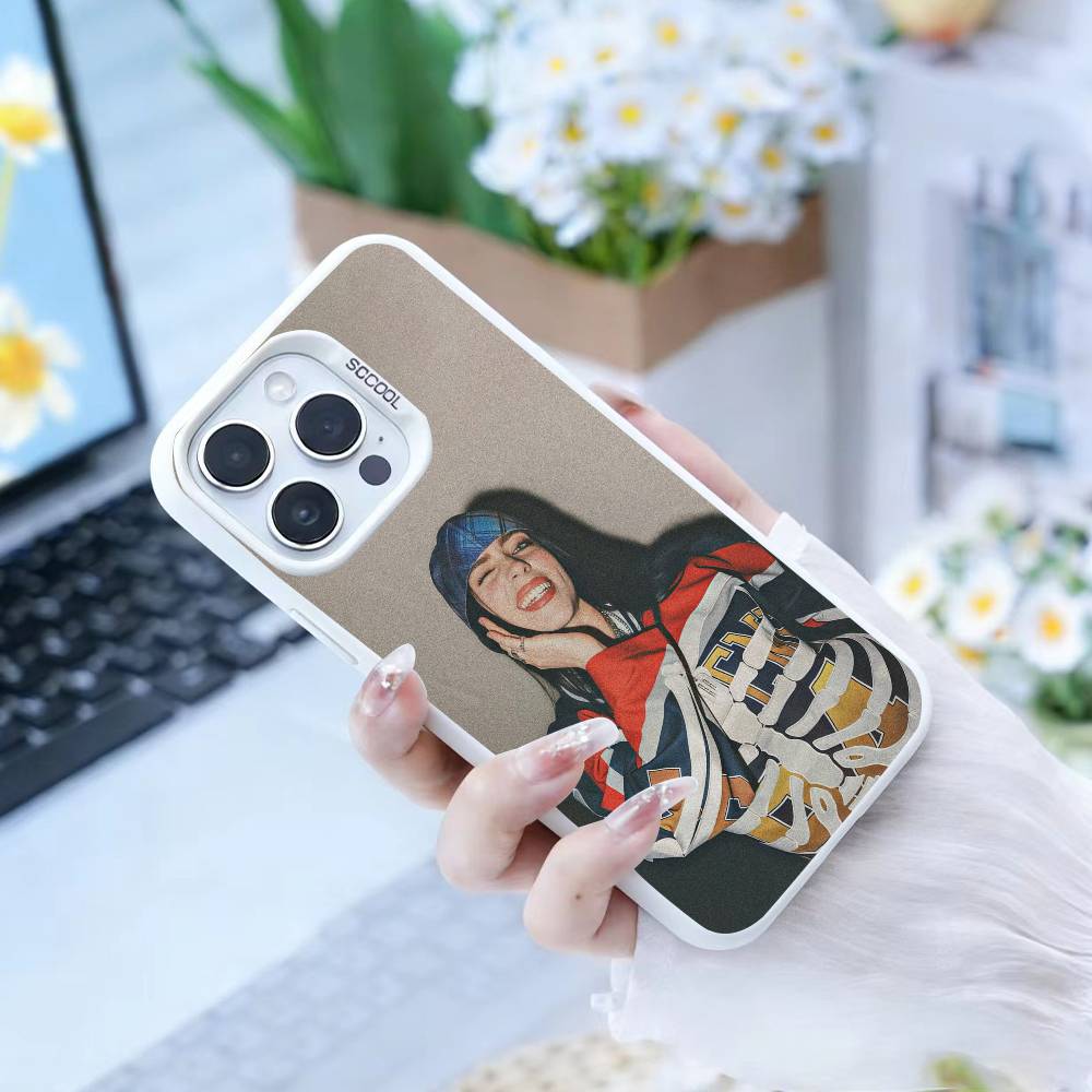 Чехол для телефона S-Singer B-Billie Eilish Для IPhone 16 17 15 14 12 13 Pro Max Белый Цвет Ударопрочный Чехол
