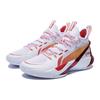 Li Ning SONIC Ультраамортизация Скользят Устойчивы к истиранию Средняя высота Баскетбольные кроссовки Мужские Белый Красный ABAS145-9