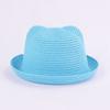 Lovely Baby Bucket Hat With Ear Solid Girl Straw Hats Kids Summer Beach Sun Caps