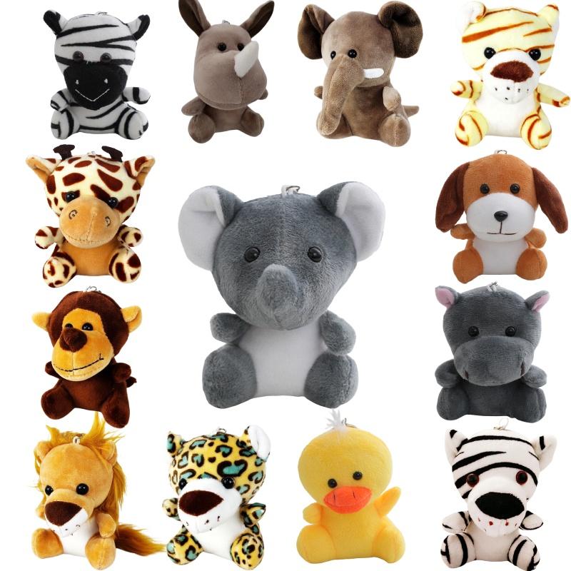 Оптовые куклы-игровые автоматы с лесными животными, плюшевые игрушки «Тигр и лев» четыре дюйма, брелоки, украшения и аксессуары, плюш, ПП хлопок, настраиваемые)