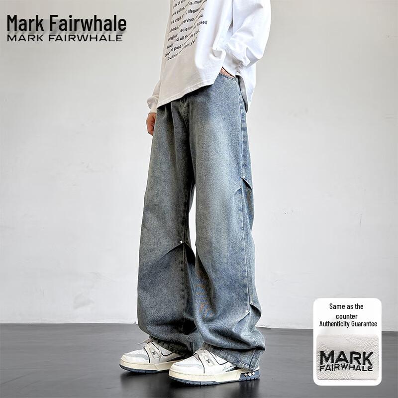 Мужские джинсы прямого кроя в стиле хай-стрит от Mark Fairwhale
