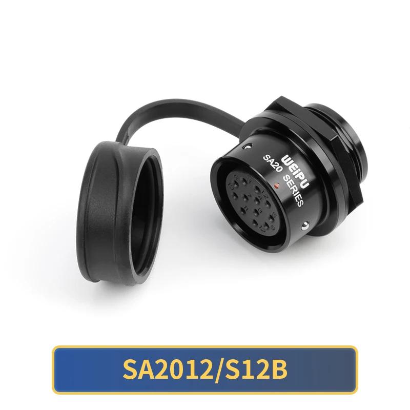 WEIPU Waterproof Power Connector SA20 Series 2-15 Pin Male Plug Female Socket Panel Mount Aviation Connector Electrical Systems
