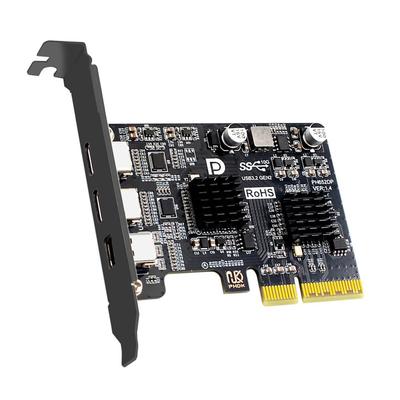 Xiwai PCI Express x4 и Mini DisplayPort 1.4 Вход на двойной Type-C USB 3.1 и 4K 60 Гц Выход Адаптер карты расширения для настольного компьютера ASM3142