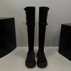 Knee Boots Children's Boots 2025 New Autumn and Winter Two Wear Folded Small Thick-soled Elastic High Knight Boots