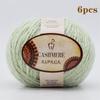 6 шт. кашемировой пряжи для вязания 50 г/шт. 250 м/шт. вязальная пряжа для вязания крючком