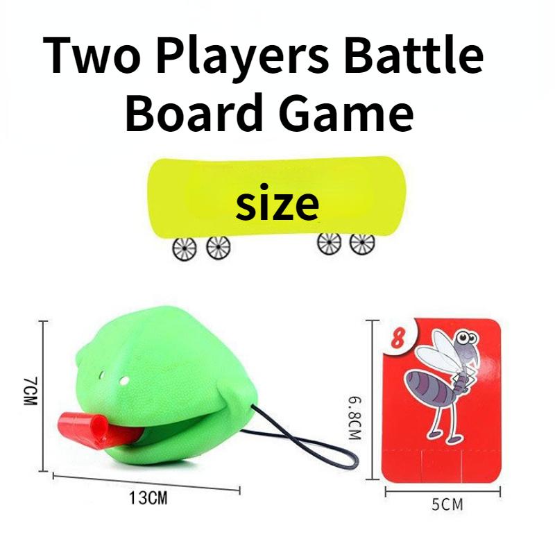 Two-person Battle Table Game Greedy Chameleon Frog Mask Tongue Out Mask Chess Board Funny Desktop Parent-child Interactive Game Party Toy