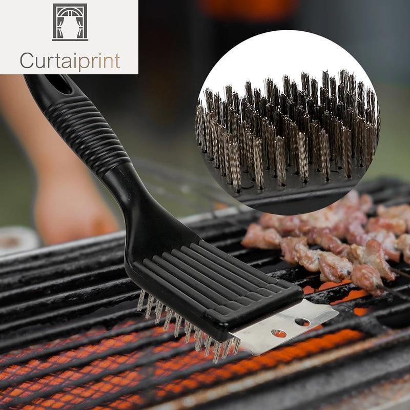 Кухонные аксессуары, щетка для барбекю, щетка для гриля из нержавеющей стали, щетка из проволоки, скребок, очиститель решетки для барбекю, аксессуары для барбекю, инструменты