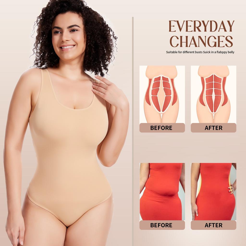 Bodysuit Shapewear Thong Women Backless Full Body Shaper Tummy Control Slimming Sheath Butt Lifter Push Up Abdomen Shapers