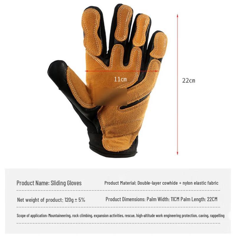 Heavy-Duty Full Finger Rappelling & Climbing Gloves