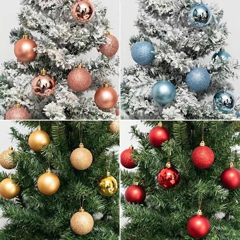 high quality[Christmas Ornaments] 24pcs Christmas Balls, Pre-Strung Plastic Ornaments | Suitable for Holiday Gatherings, Christmas Parties, Wreaths,