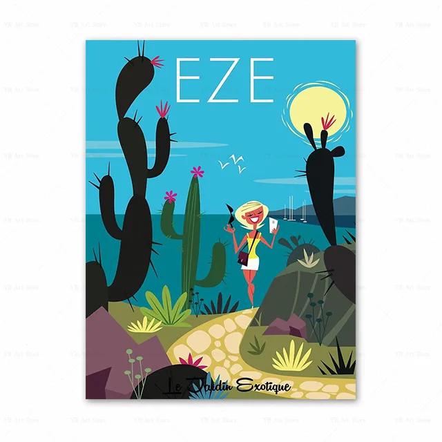 Франция Париж Прованс Амальфи Знаменитый Городской Пейзаж Принт Искусство Холст Постер Для Украшения Гостиной Домашняя Настенная Картина