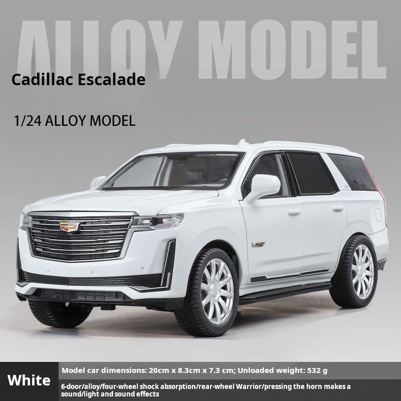 AABHV1 1:24 Большой Размерный Сплав Модель Cadillac Escalade Имитация Внедорожника Внедорожный Автомобиль Световые и Звуковые Эффекты Коллекция и Настольное Украшение