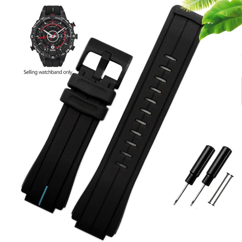 Резиновый ремешок для часов Timex WATCH Tide T2N720 T2N721 TW2T76300 Высокое качество Водонепроницаемый Силиконовый Кожаный Спортивный Ремешок 24*16 мм
