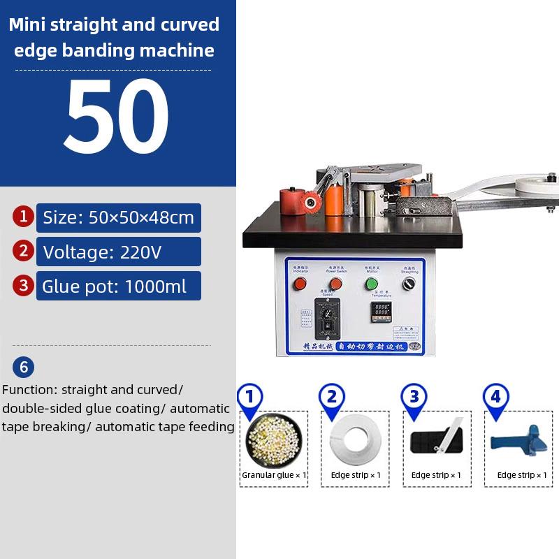 Electric Edge Banding Machine Automatic Broken Belt Speed Control Wood Cutting PVC Curved Straight Edge Banding Machine
