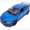 1:32 масштаба 2017 Honda Civic Type-R, литая под давлением модель автомобиля, игрушечный автомобиль с открытыми дверями, свет и звук для детей, мальчиков, девочек, взрослых и мужчин, коллекция