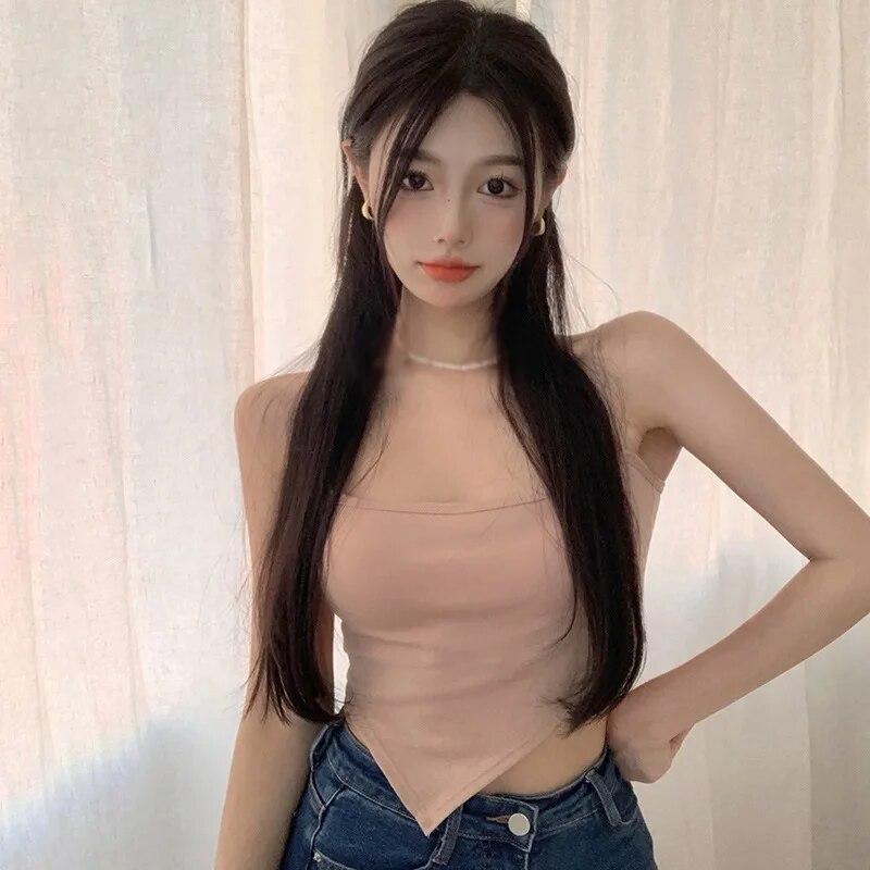 Летние кофточки для женщин, сплошной цвет, мягкая базовая рубашка, сексуальная футболка без рукавов, майка, пуловер, укороченный топ