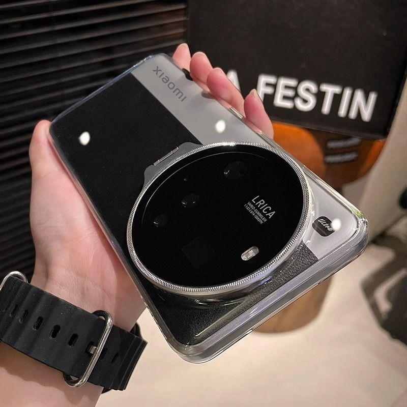 Для Xiaomi 15 Ultra Чехол Простой Ледяной Кристалл PC Прозрачный Жесткий Чехол для Телефона Оснащенный Защитным Кронштейном для Камеры Оболочка