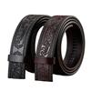 Domineering Tang Grass Pattern Engraved Men's Automatic Imitation Copper Buckle Belt, Personalized