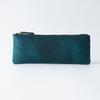 Unisex Genuine Leather Zipper Pencil Case - Handmade Retro Cowhide Stationery Box